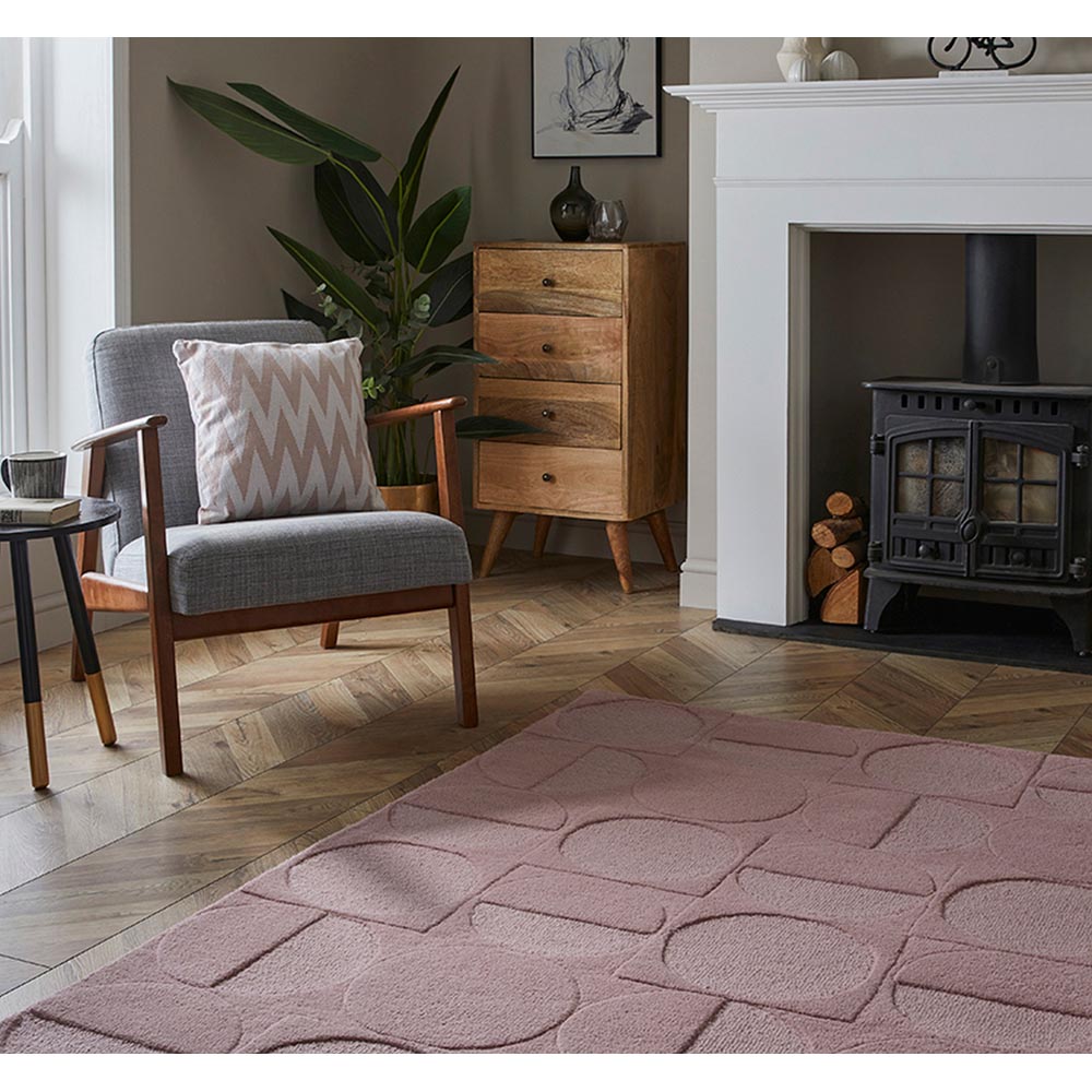 Arabella Mauve Wool Rug 160 x 230cm Image 5