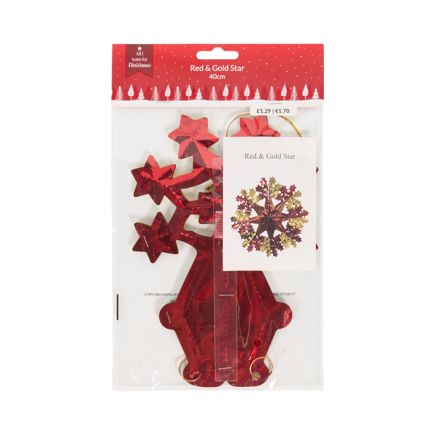 Red and Gold Star Decoration Image 3