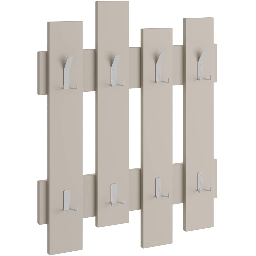 Decortie Wave Sandstone Wall Mounted Hanger with 8 Hook Image 1