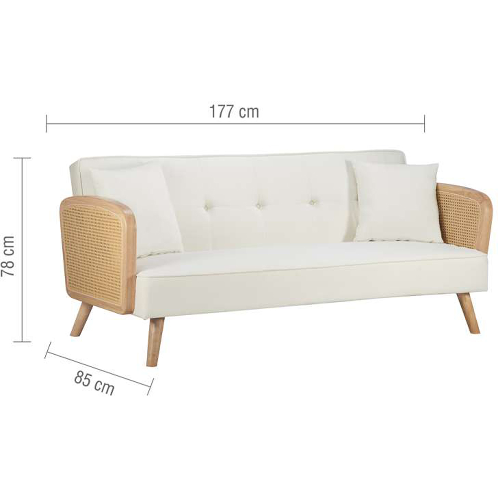 Birlea Mila 2 Seater White Sofa Bed Image 7