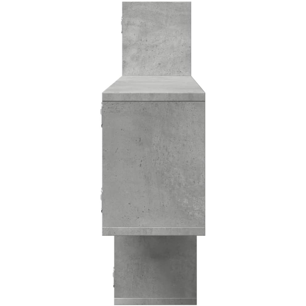 vidaXL 5 Shelf Concrete Grey Floating Wall Shelf Image 4