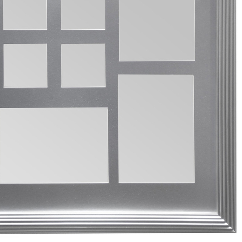 Premier Housewares Silver 9 Photo Multi Photo Frame Image 3