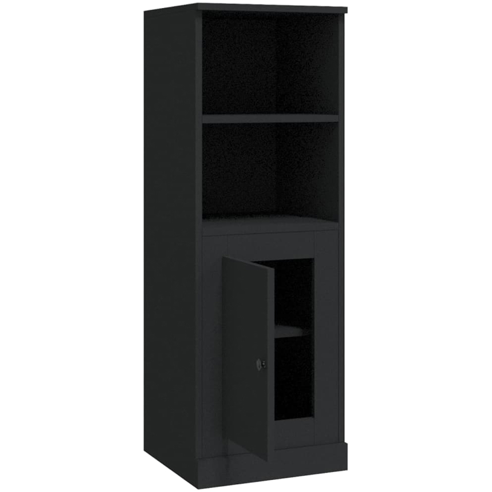 vidaXL 2 Door 2 Open Shelf Black Highboard Image 8