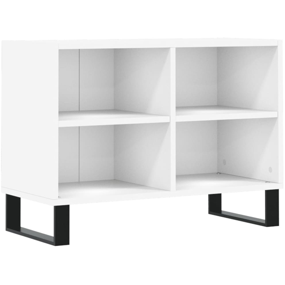 vidaXL 4 Shelf White TV Cabinet Image 2