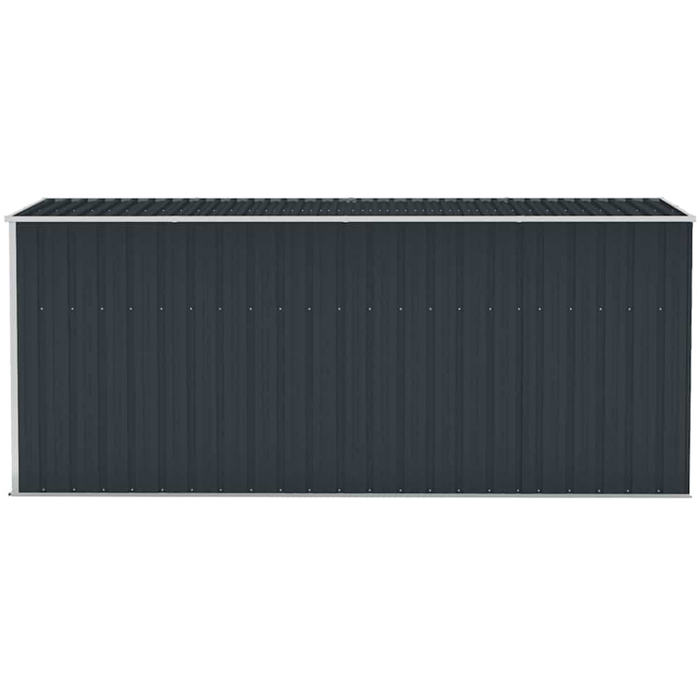 vidaXL 3.9 x 12.5ft Anthracite Galvanised Steel Wall Mounted Pent Garden Shed Image 2