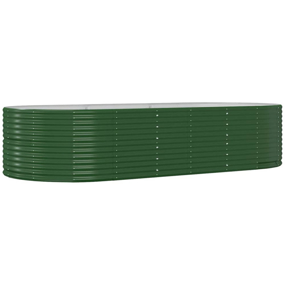 vidaXL Green Galvanised Steel Raised Garden Bed 68 x 140 x 291cm Image 1