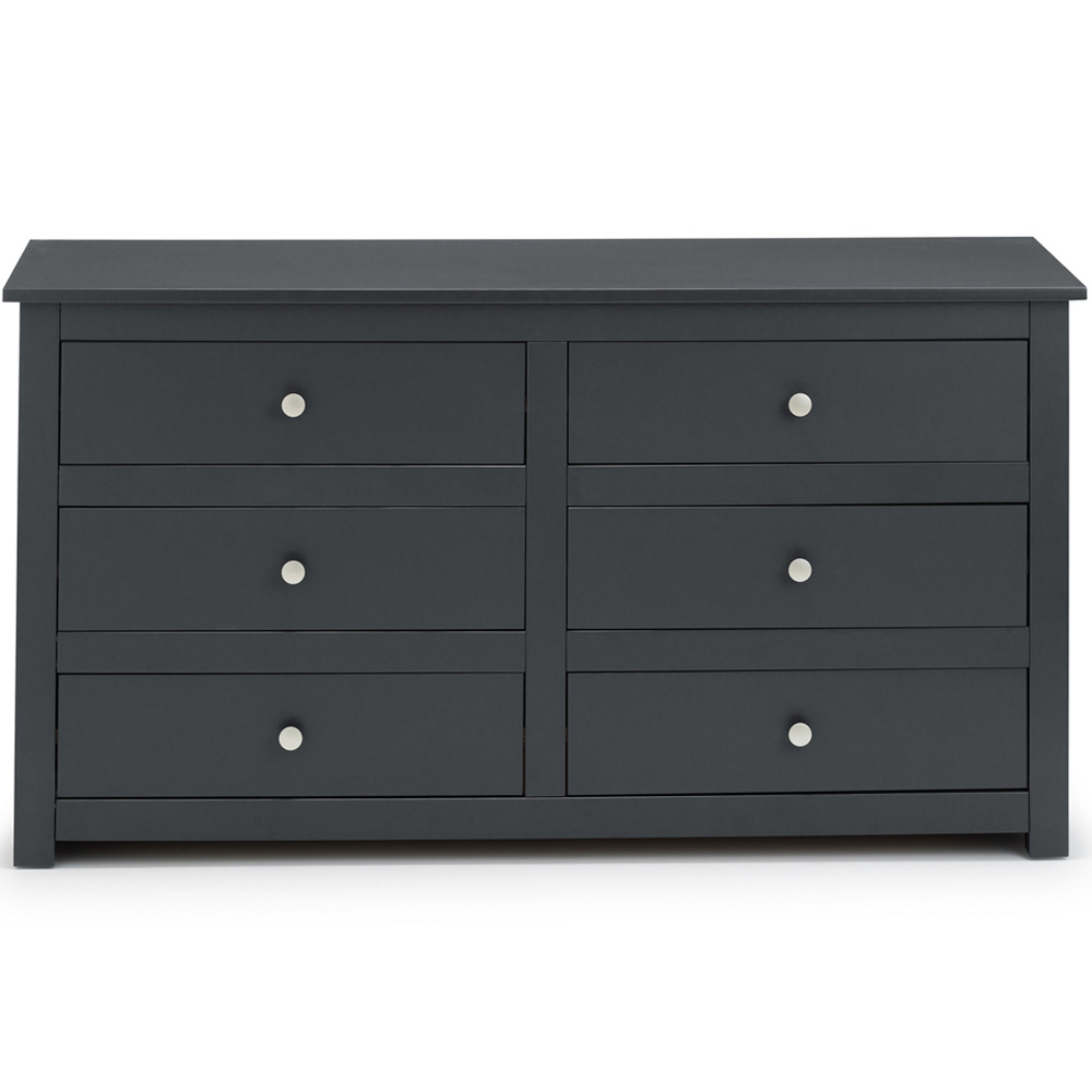 Julian Bowen Radley 6 Drawer Anthracite Chest of Drawers Image 3