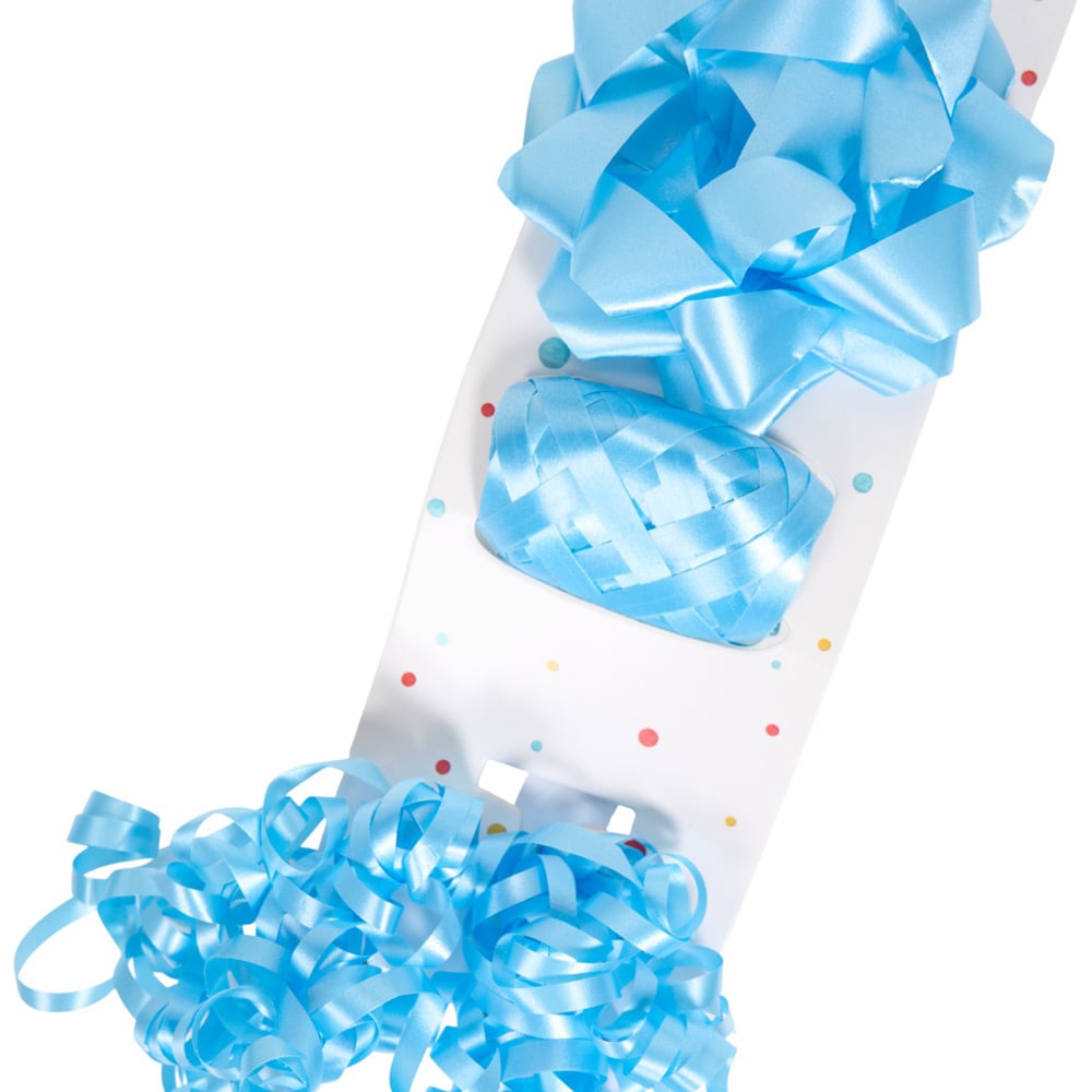 Blue Metallic Star Bow with Ribbon Image 4