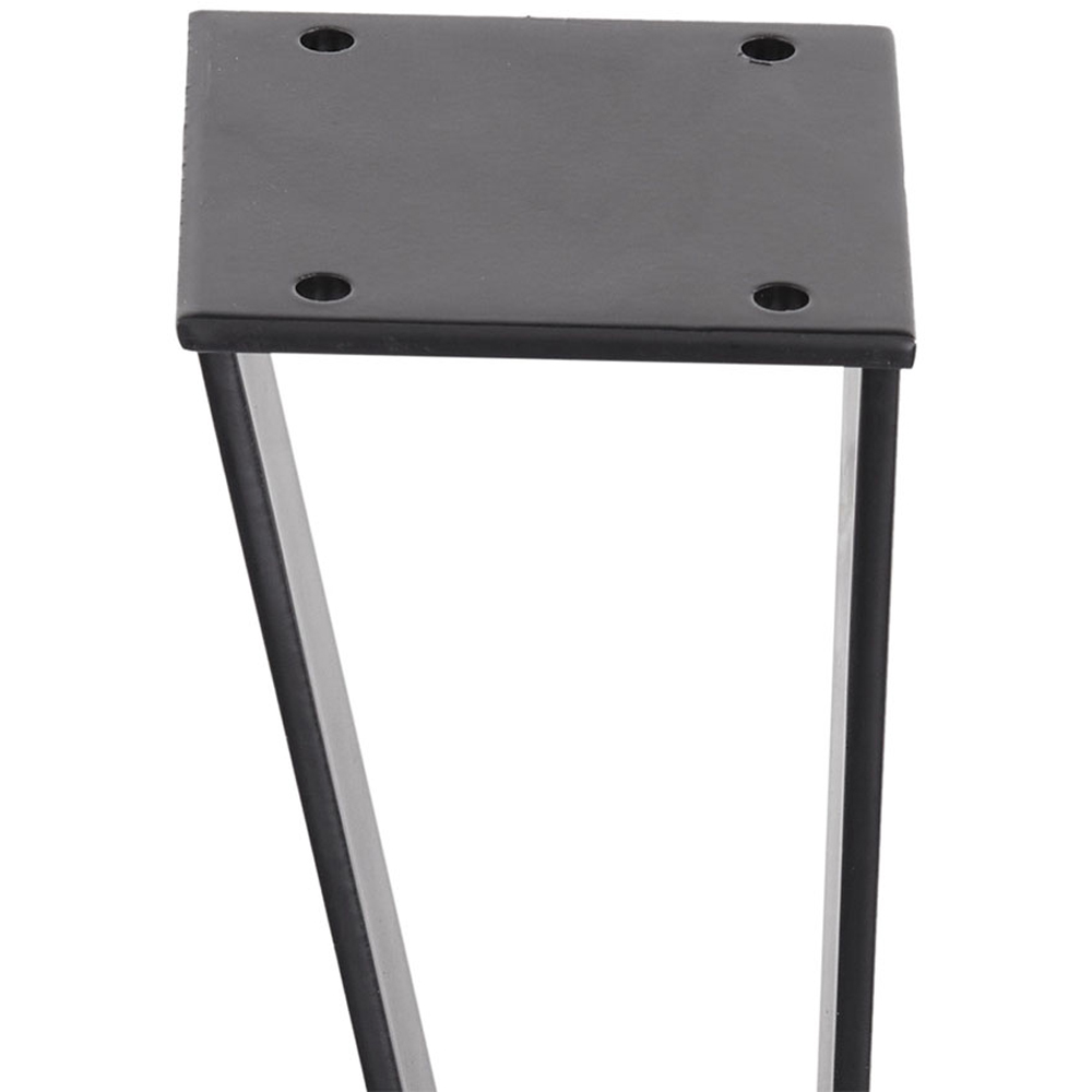 Living and Home 4 Pack Black Metal Trapezoid Furniture Legs 20cm Image 7