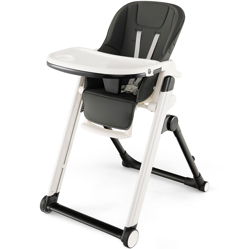 Costway Grey Multifunctional Folding Baby Highchair Image 1