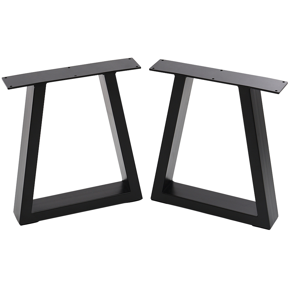 Living and Home 2 Pack Black Industrial Trapezoidal Iron Furniture Leg 35 x 40cm Image 3