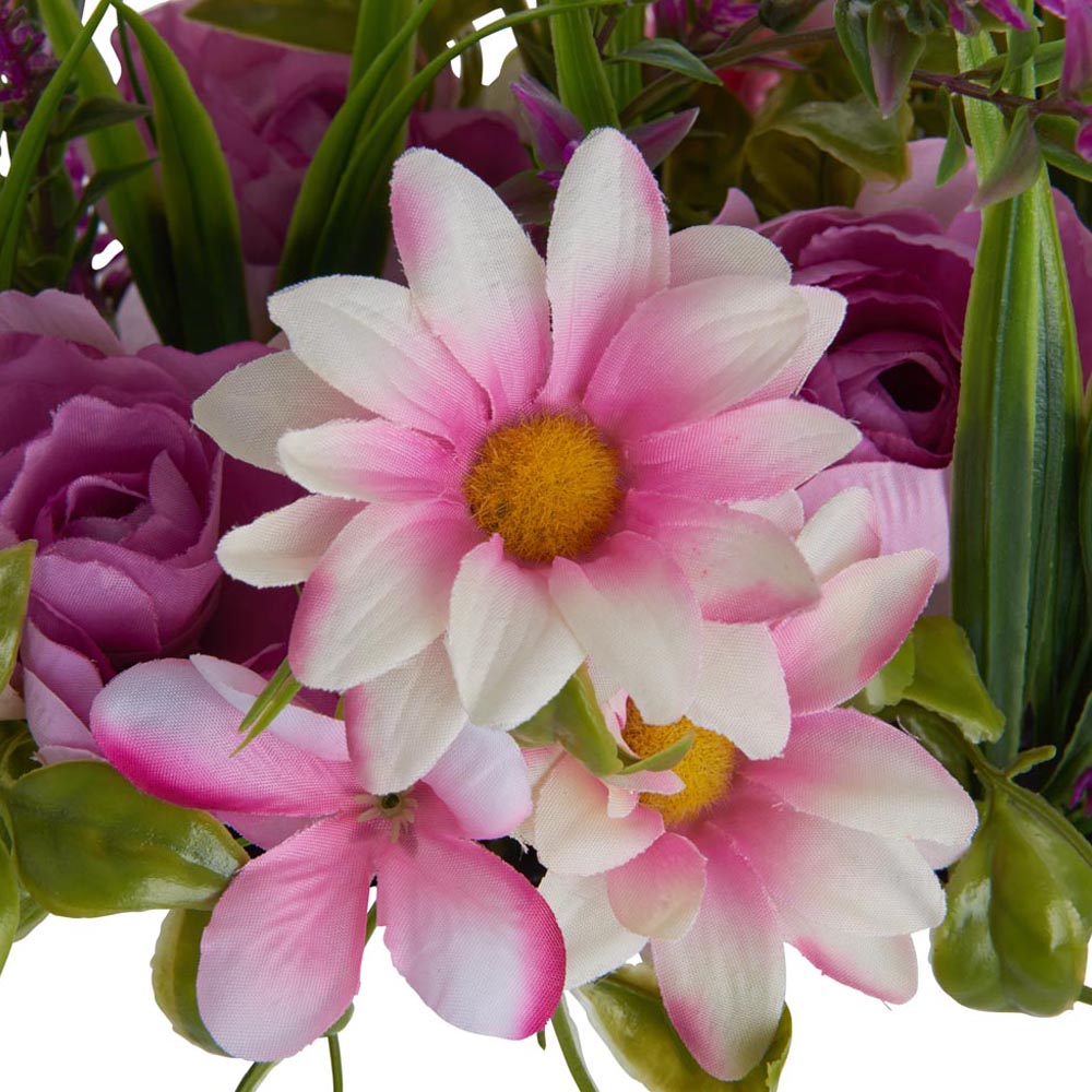 Wilko Faux Flowers in Window Box Spring Pink Mix Wilko