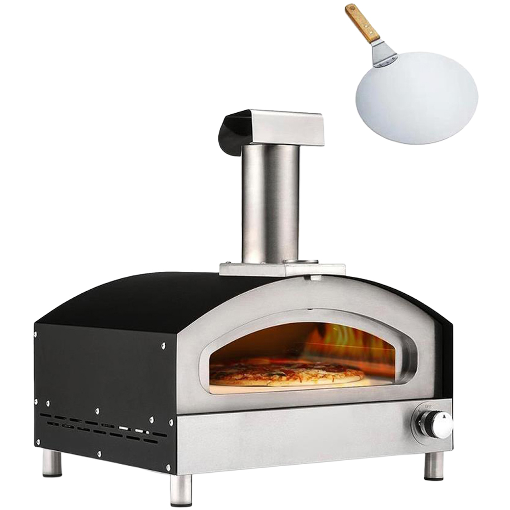 Haven Black and Silver Gas Powered 13 inch Pizza Oven Image 1