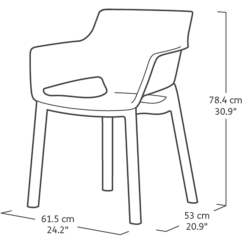 Keter Porto Elisa 6 Seater Garden Dining Set Image 8