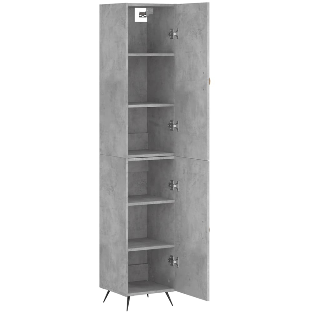 vidaXL 2 Door Concrete Grey Highboard Image 4