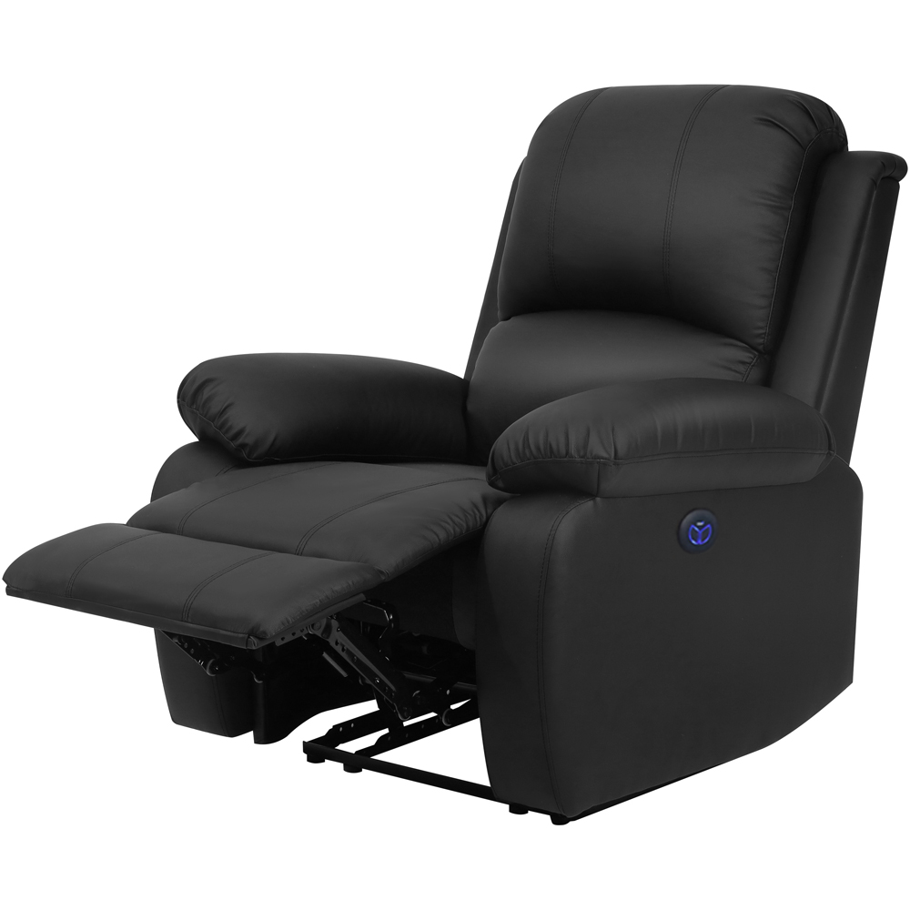 Comfy Living Black PU Leather Electric Recliner Chair Image 2