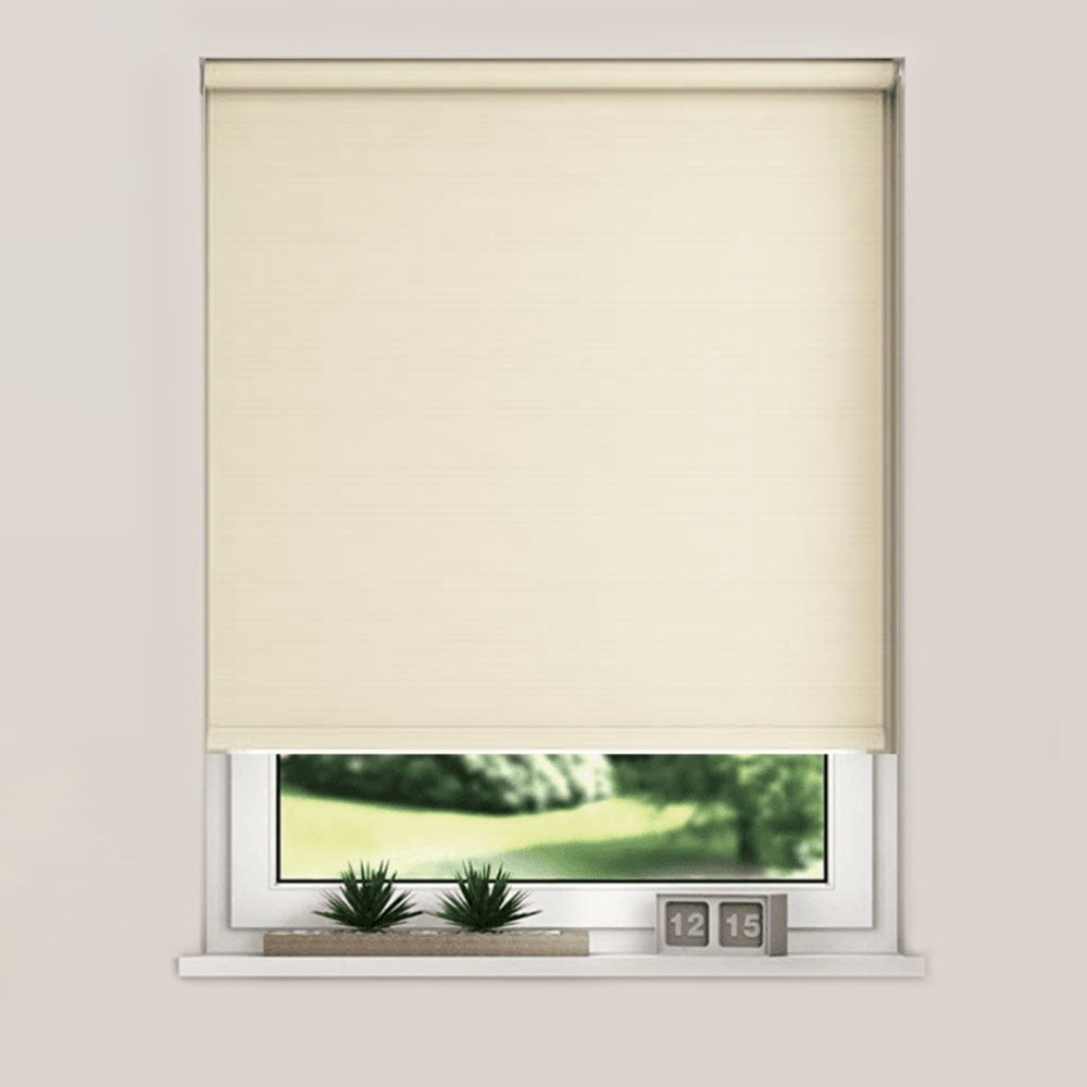 New Edge Blinds Blackout Roller Blinds Oyster 115cm Image 1