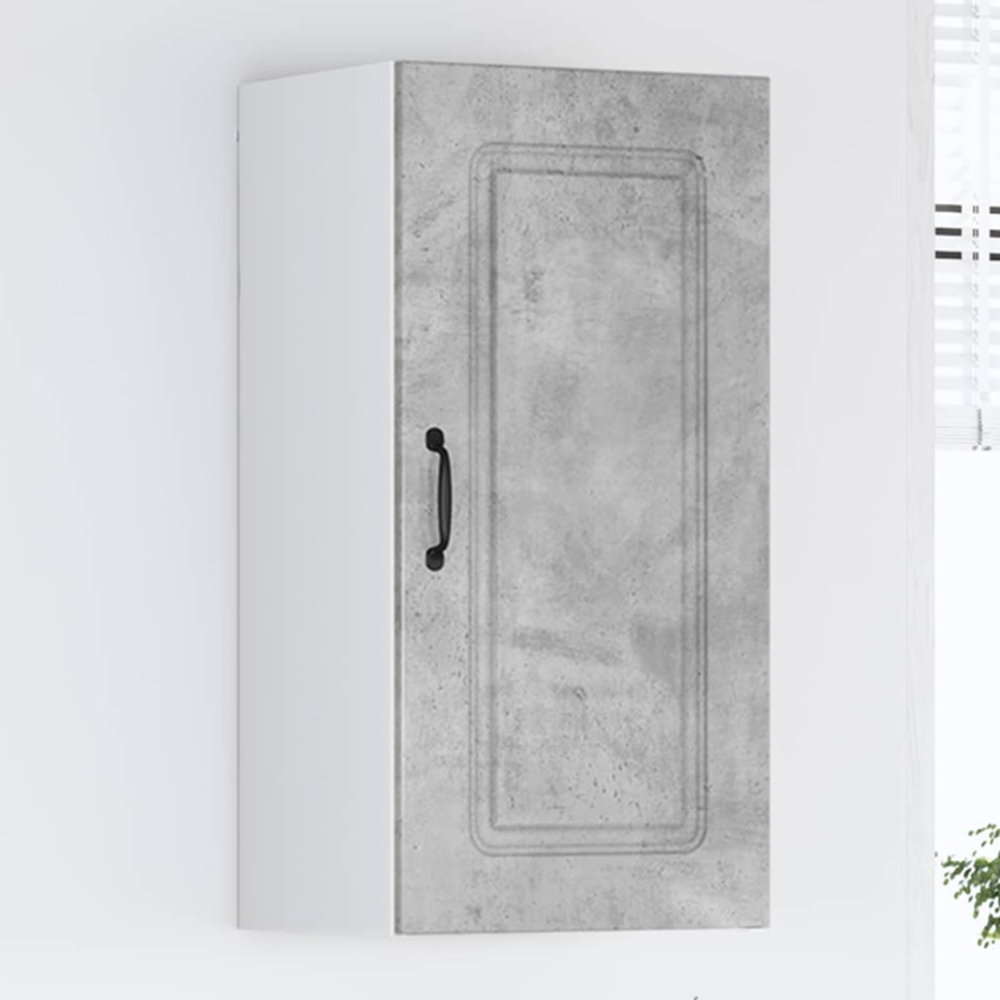 vidaXL Kalmar Single Door Concrete Grey Wall Kitchen Cabinet Image 1