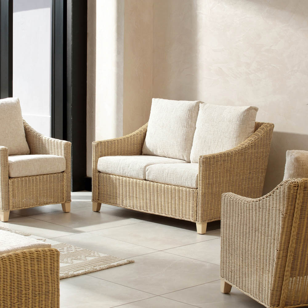 Desser Furniture Dijon 2 Seater Cotton Cream Suite Image 7