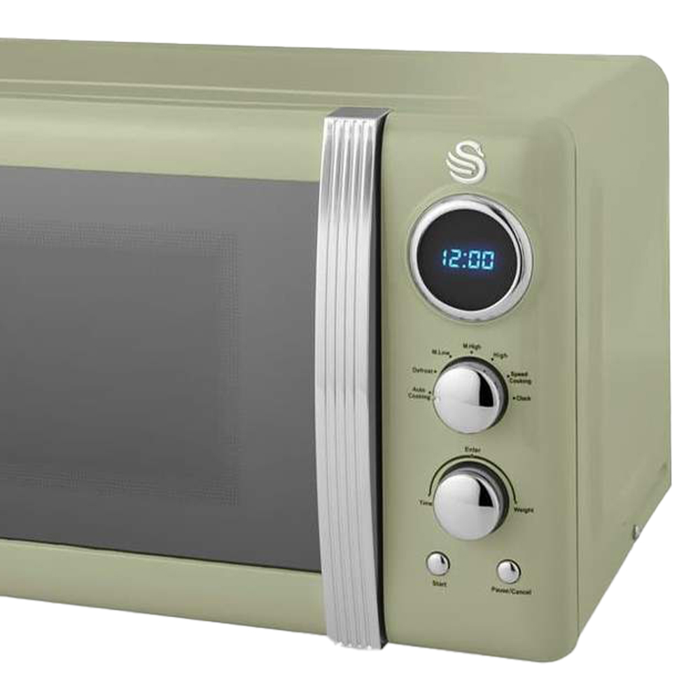 Swan SM22030LGN Green Retro Digital Microwave 20L Image 3