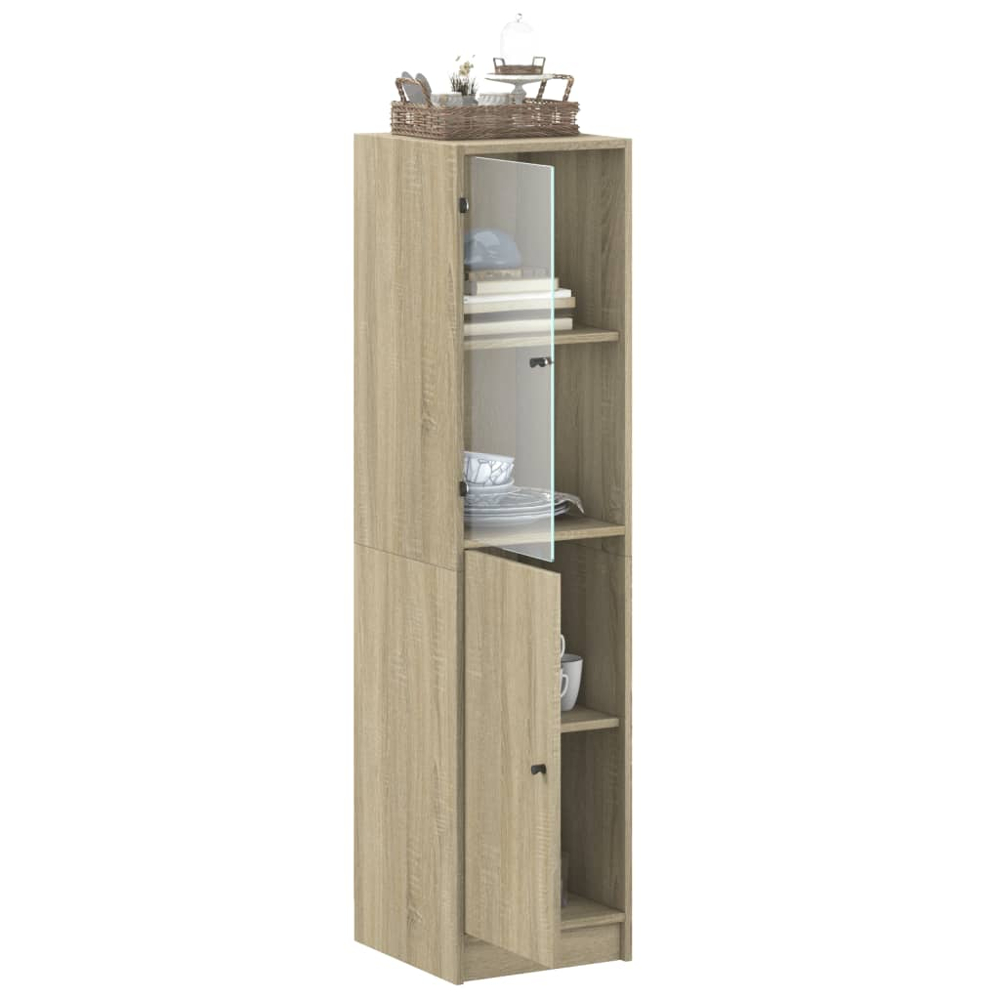vidaXL 2 Door Sonoma Oak Highboard Image 4