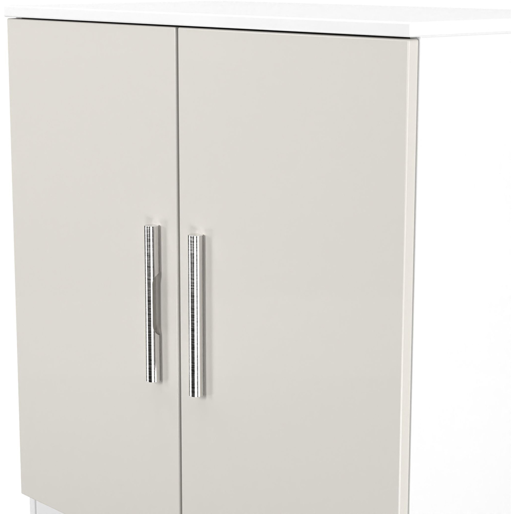 Crowndale Contrast 2 Door Grey Matt and White Cabinet Ready Assembled Image 5