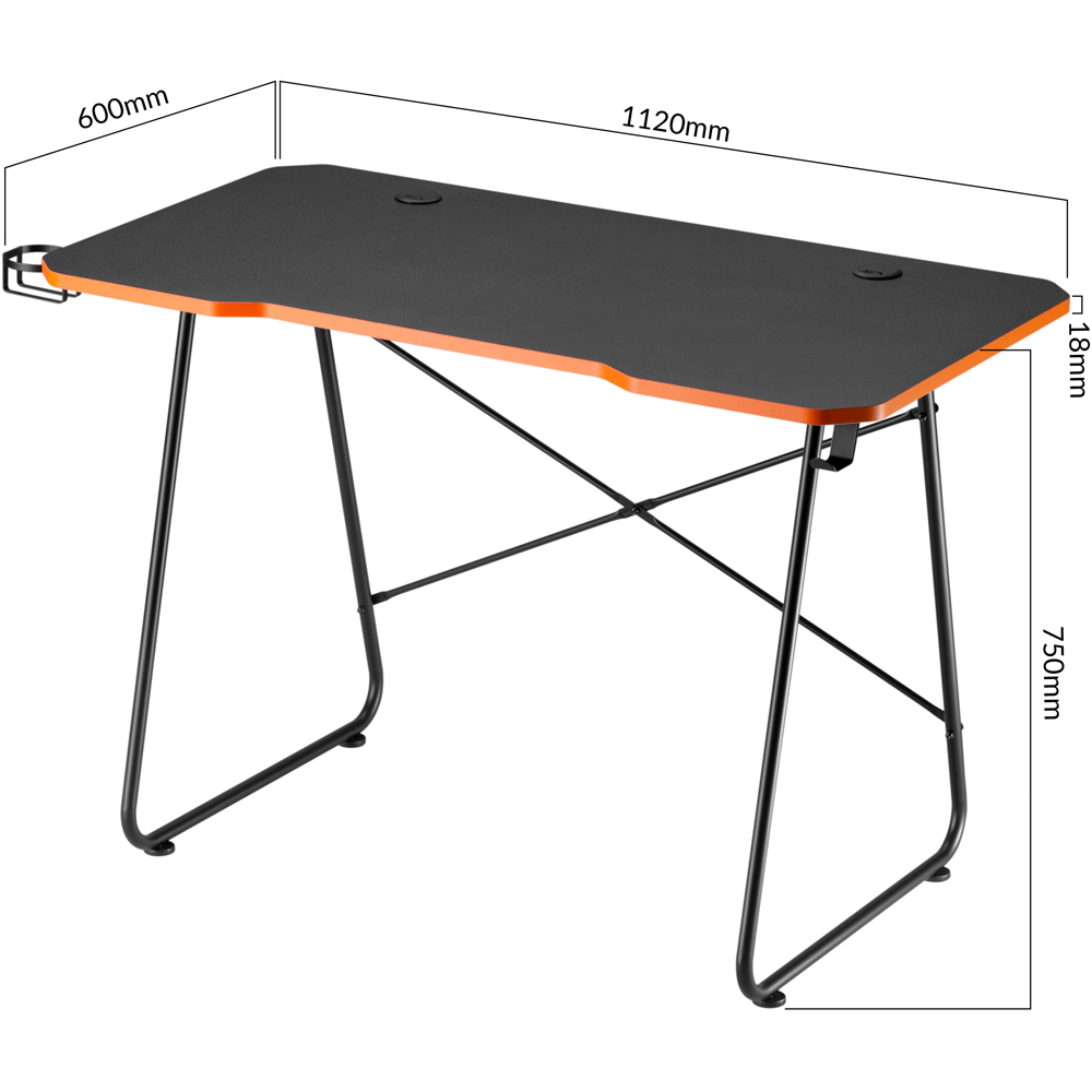 Maplin Gaming Desk Black Image 7