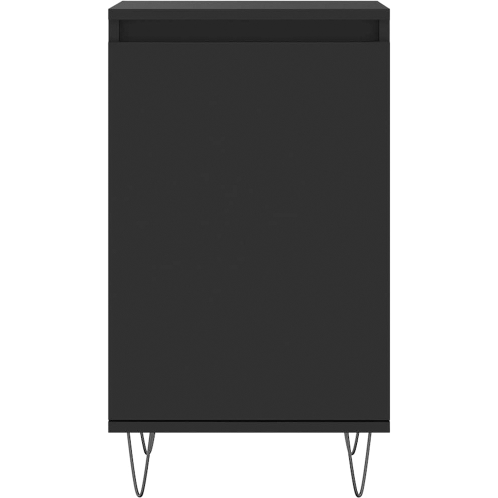 vidaXL Single Door Black Sideboard Set of 2 Image 6