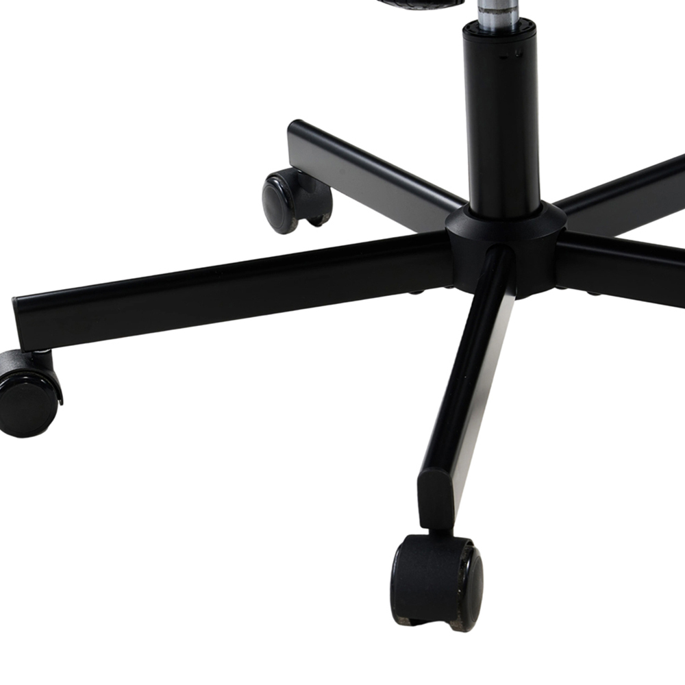 Living and Home Black Widened Seat Office Chair with Wheels Image 8