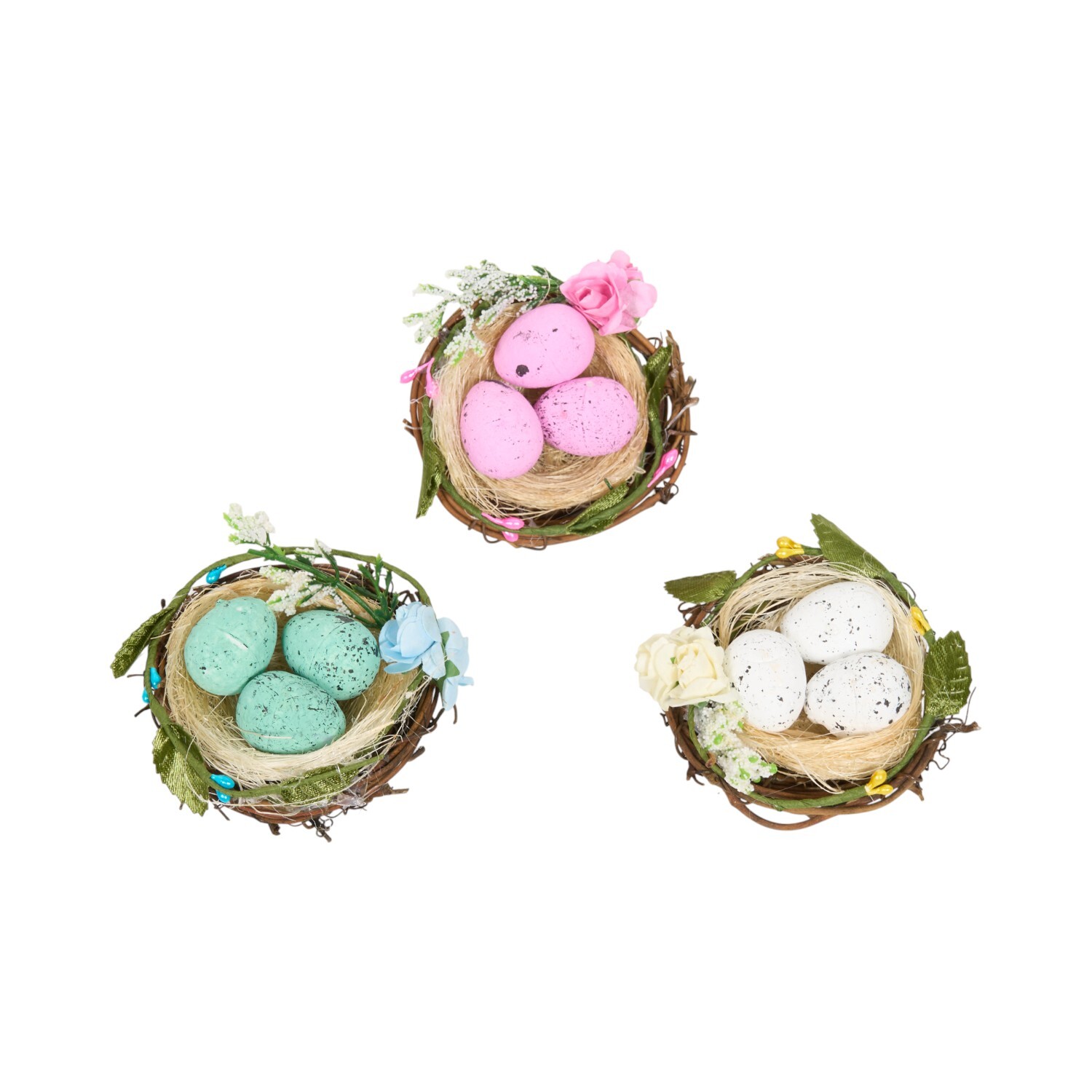 Pack of 3 Large Colourful Egg Nests Image 2