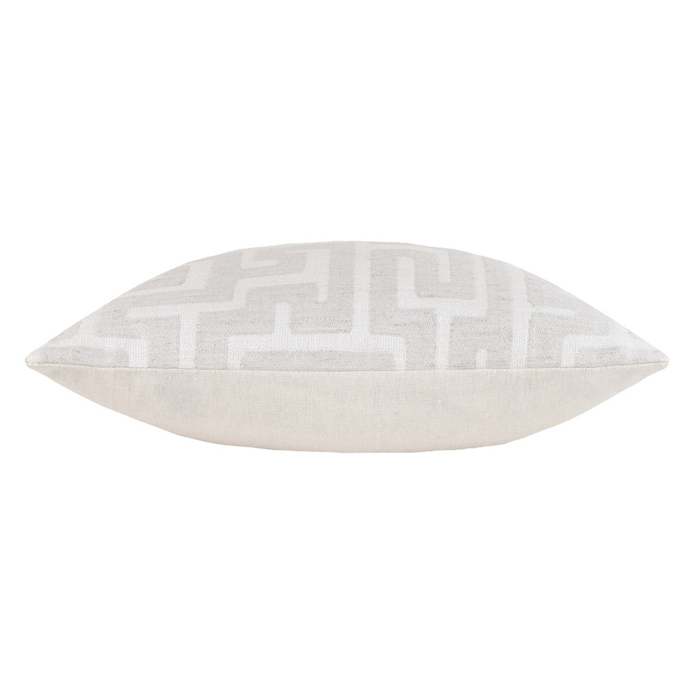 Hoem Lauder White Jacquard Cushion Image 3