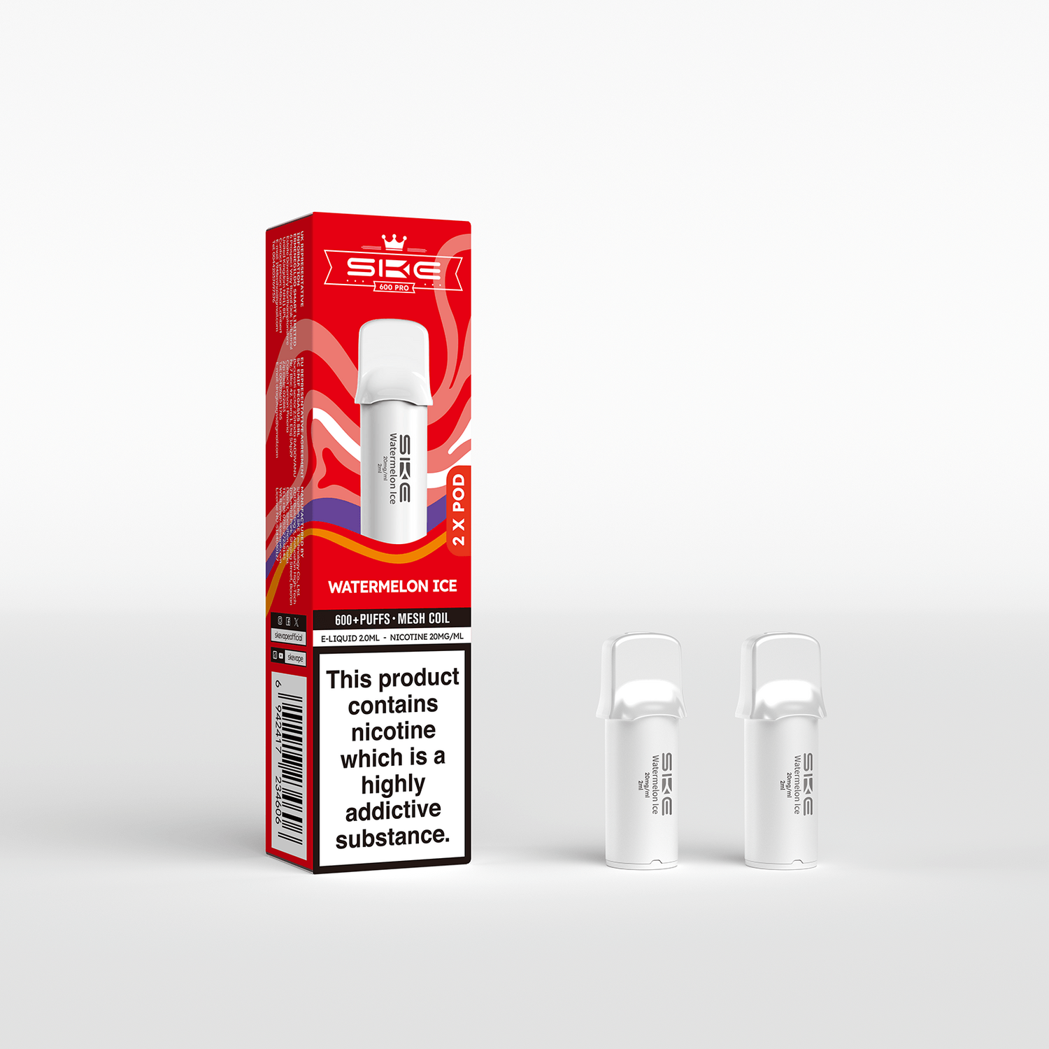 SKE 600 Pro Pre Filled Pods Watermelon Ice Image 2