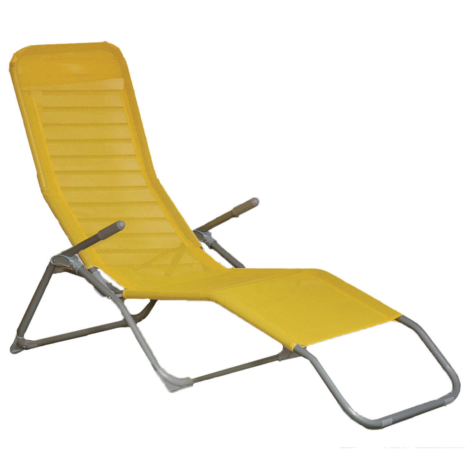 Outdoor Essentials Barcelona Lemon Sun Lounger Image 2