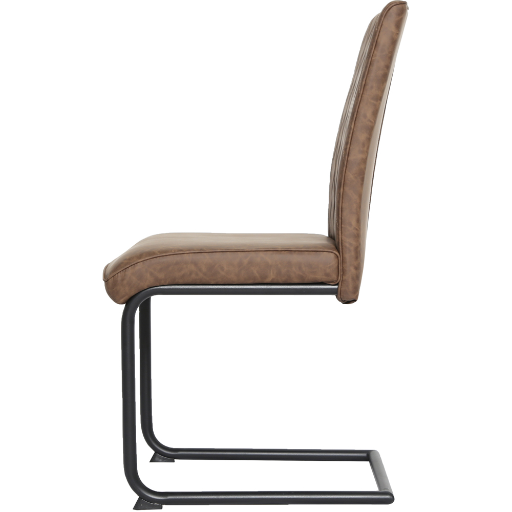 Nestor Set of 2 Brown Industrial Dining Chair Image 4