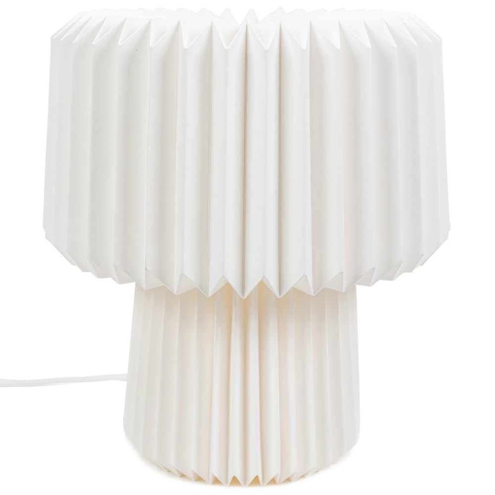 ValueLights Origami White Paper LED Table Lamp Image 1