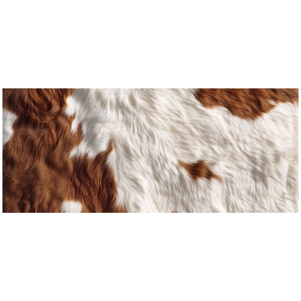 Warren Reed Designer Brown and White Cow Hide Print Bathroom Splashback 25 x 60cm Image 2
