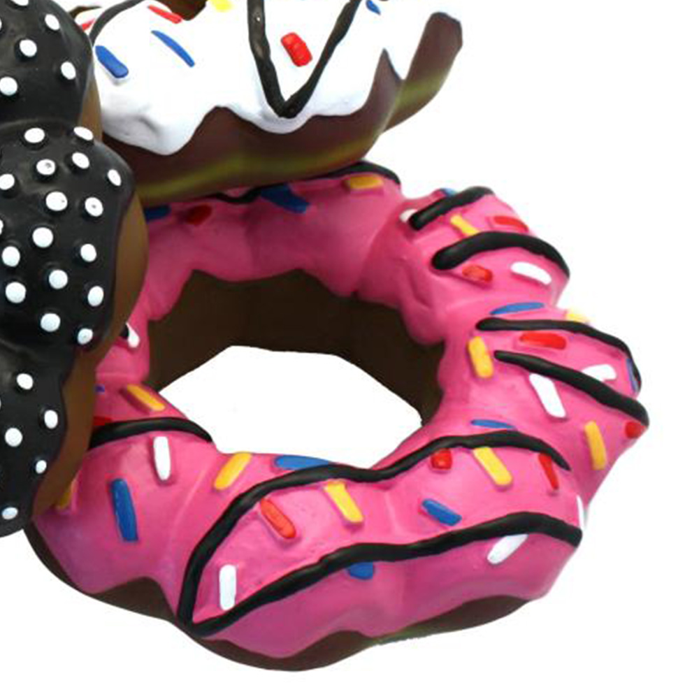 Single Happy Pet Vinyl Doughnut Dog Toy in Assorted styles Image 3