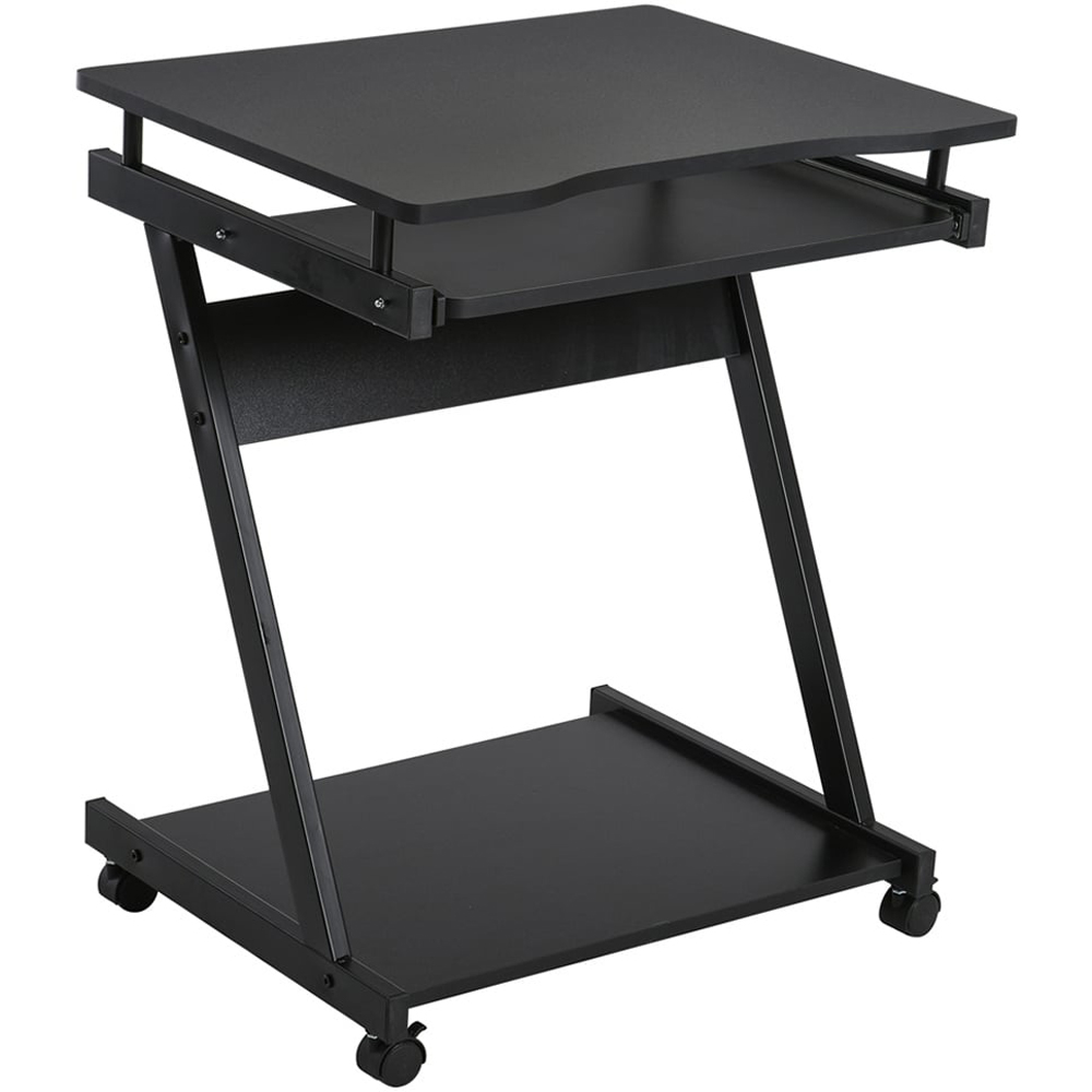 Portland Movable Computer Office Desk Black Image 2