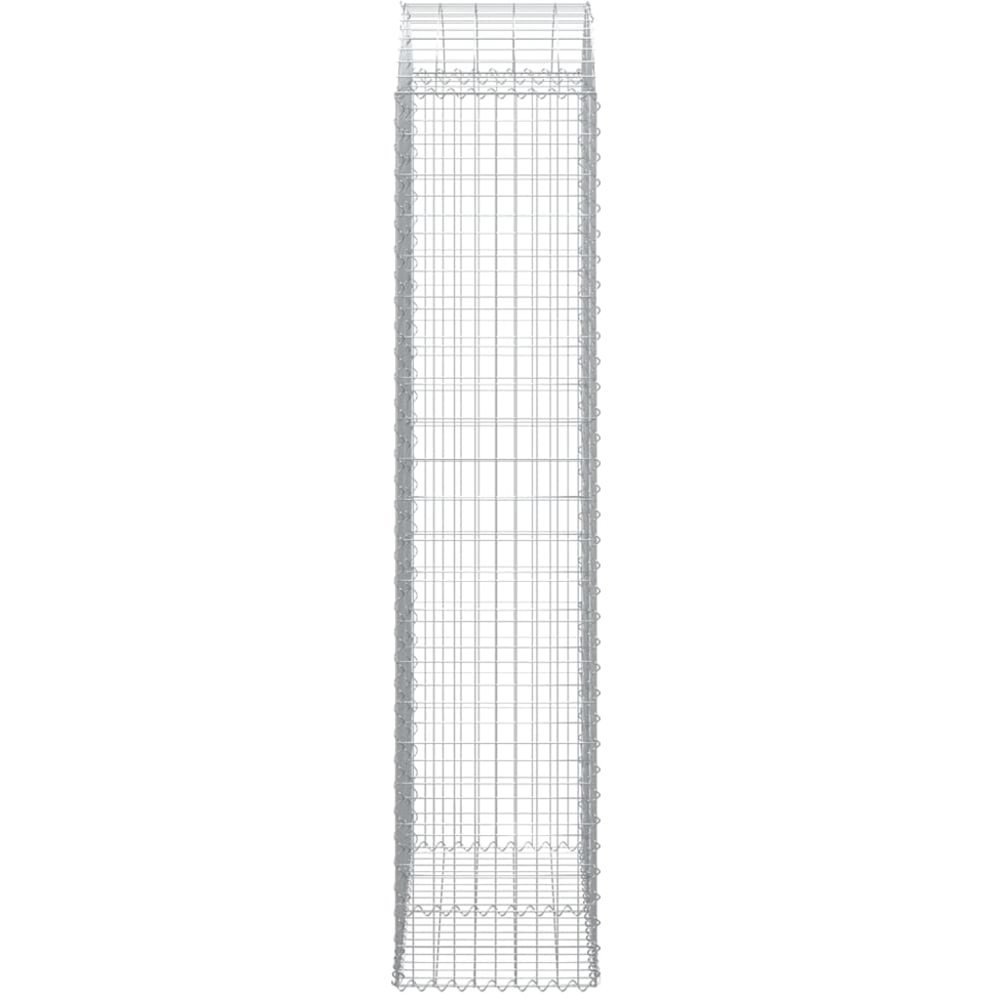 vidaXL Silver Galvanised Iron Arched Gabion Basket 100 x 50 x 220/240cm Image 3