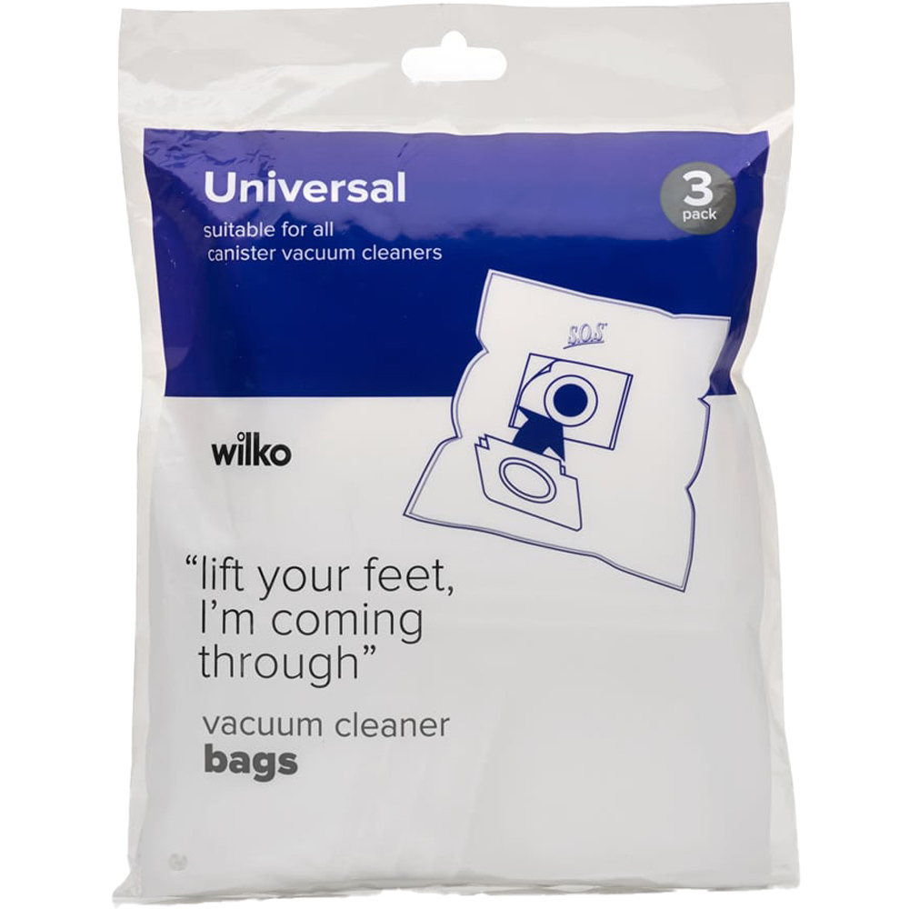 Wilko Universal Vacuum Cleaner Bags 3 Pack Image