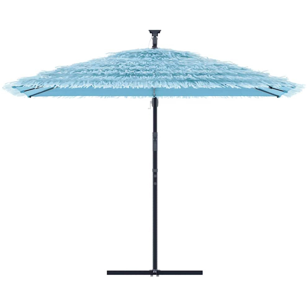 vidaXL Blue Straw Top Cantilever Parasol with Steel Pole 2.9m Image 2