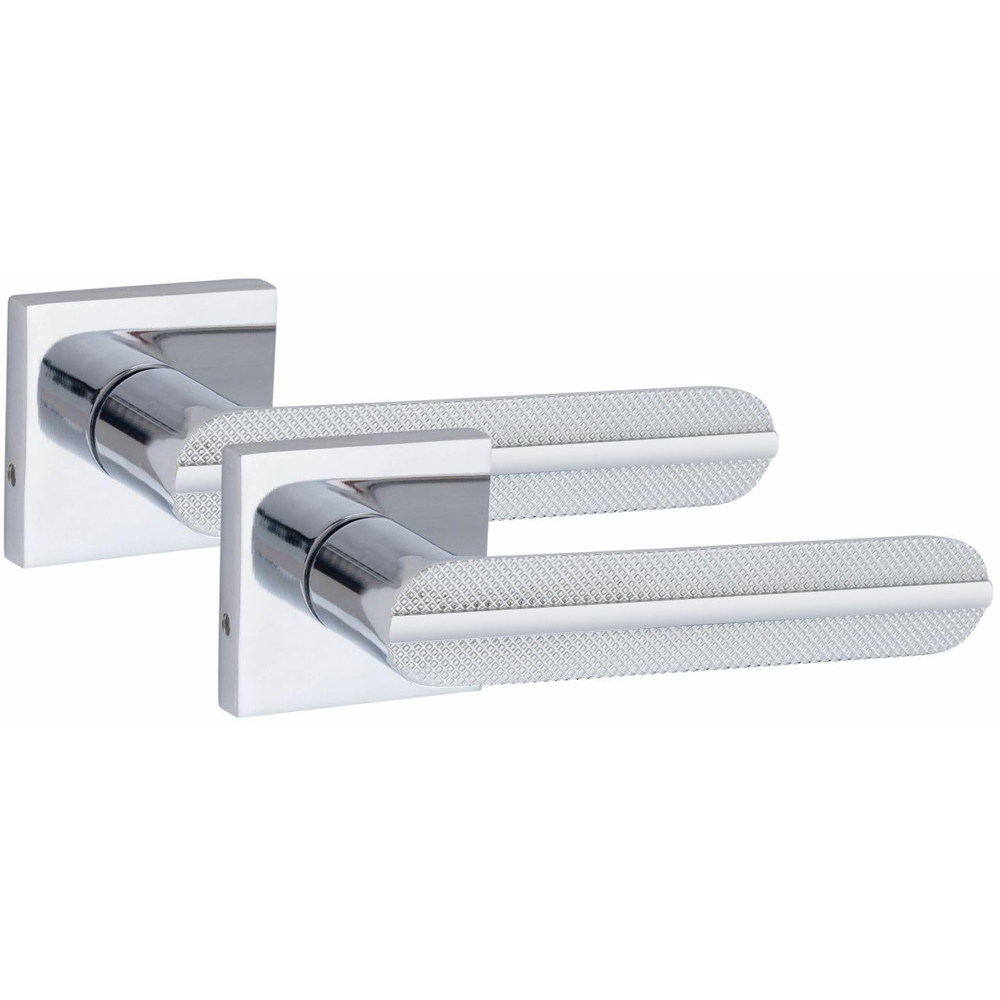 Golden Grace Polished Chrome Modern Lima Door Handle Set 5 Pack Image 3