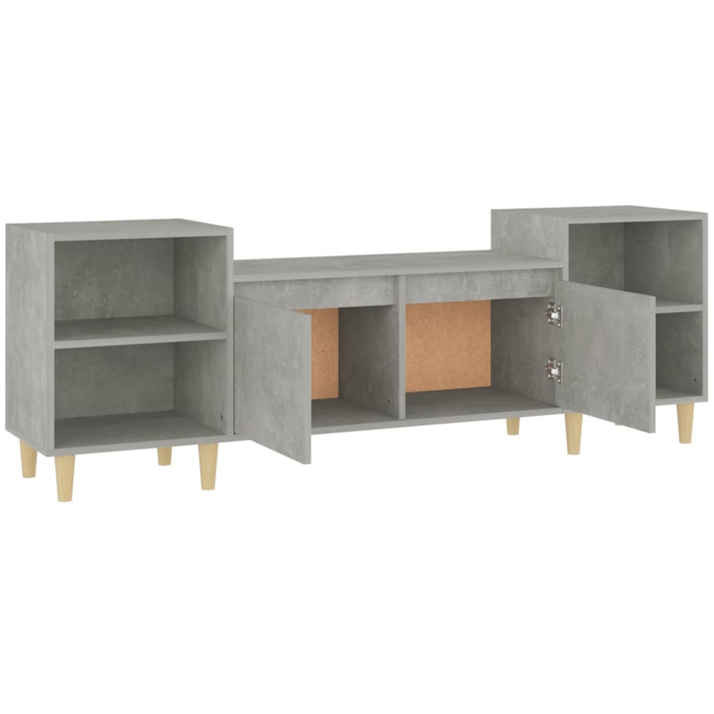 vidaXL 2 Door 4 Shelf Concrete Grey TV Cabinet Image 5