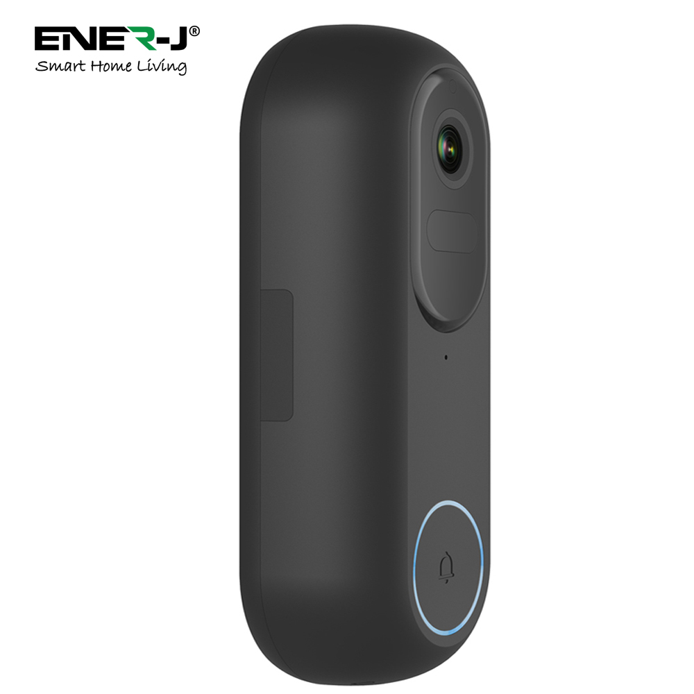 ENER-J Black Video Doorbell Kit with Battery and USB Foldable Chime Image 3