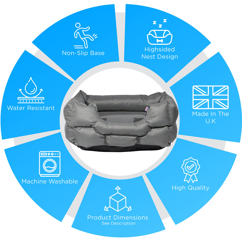 Bunty Woodland Extra Large Grey Dog Bed Wilko