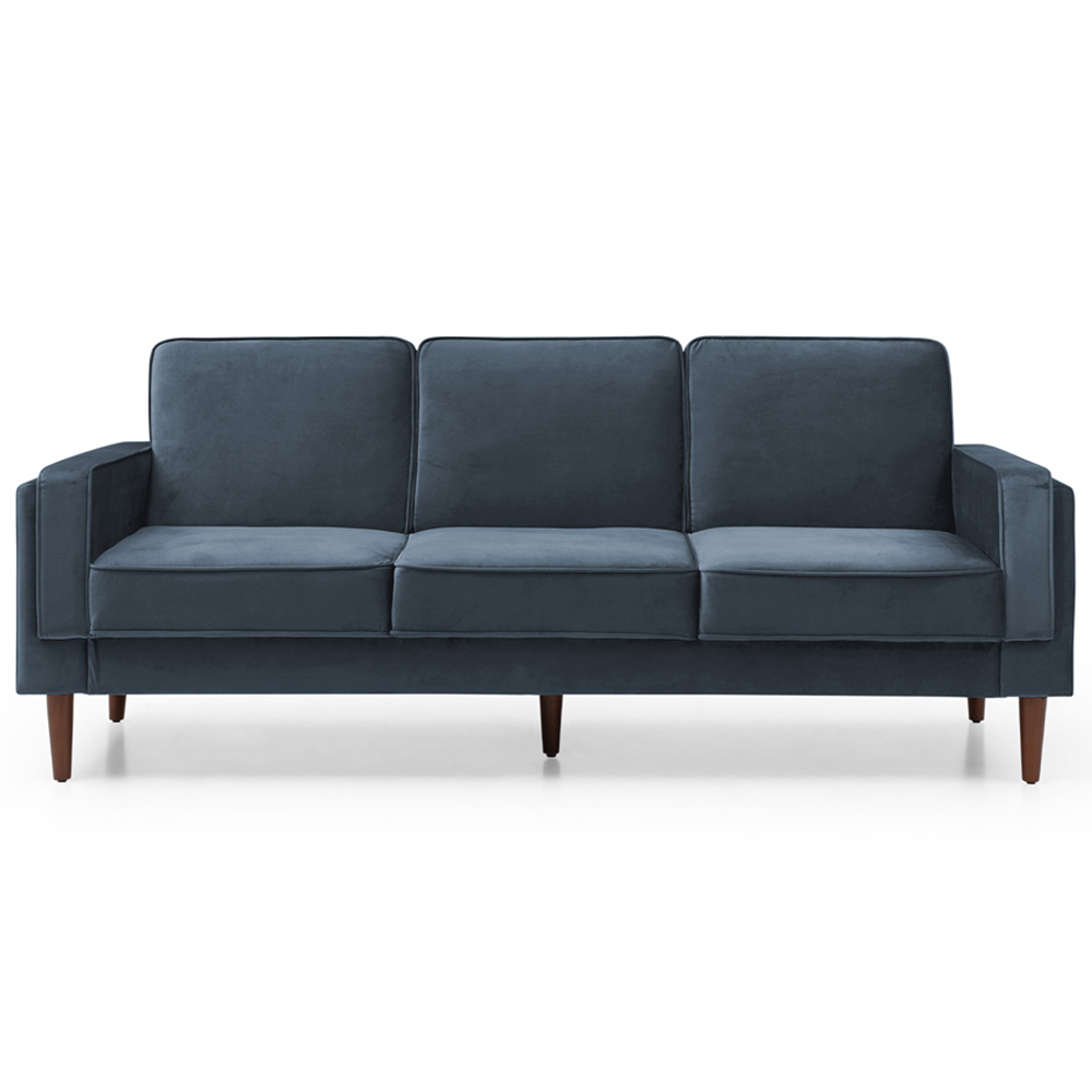 Asher 3 Seater Ink Velvet Sofa Bed Image 2