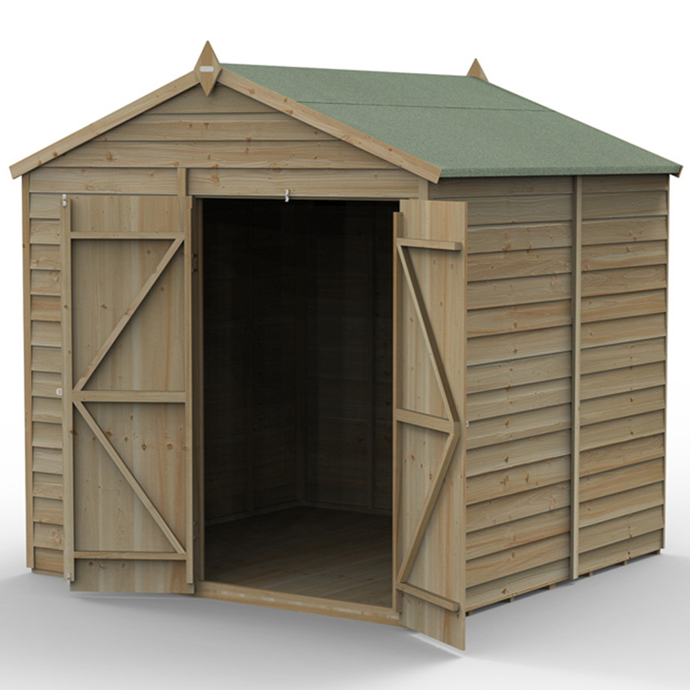 Forest Garden 4LIFE 7 x 7ft Double Door Apex Shed Image 3