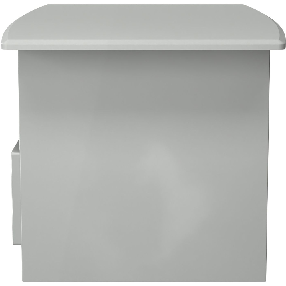 Crowndale Camden Single Drawer Single Shelf Grey Gloss and Dusk Grey Coffee Table Ready Assembled Image 3