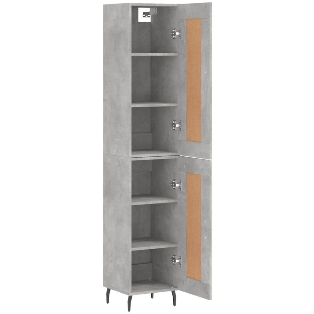 vidaXL 2 Door Concrete Grey Highboard Image 4