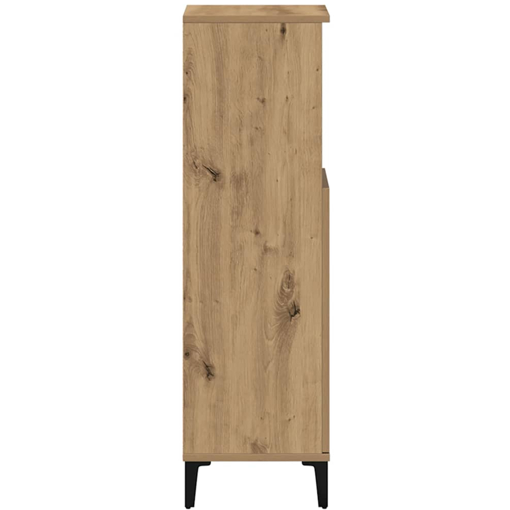 vidaXL Single Door Single Shelf Artisanal Oak Bathroom Cabinet Image 5